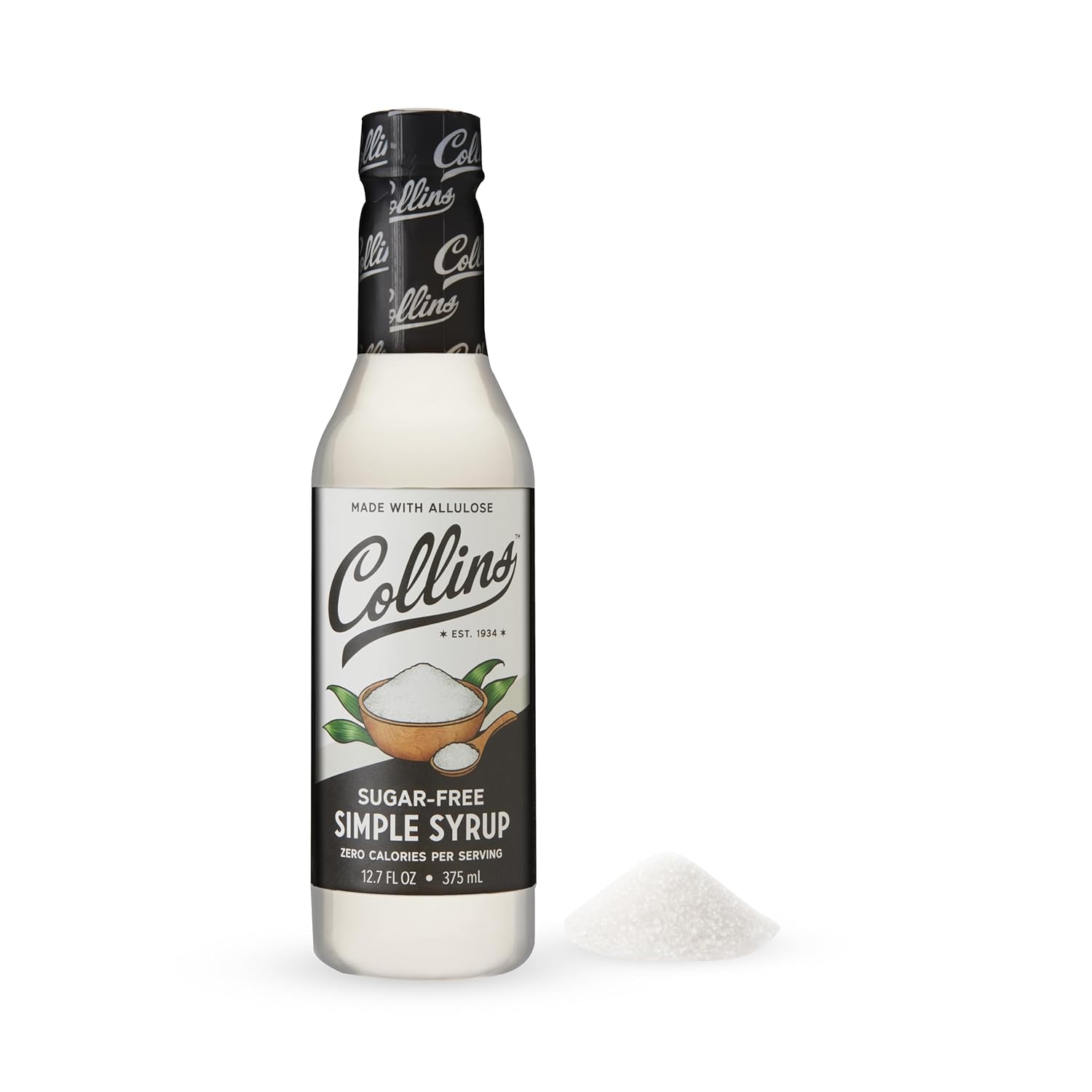 Collins Sugar Free Simple Syrup For Drinks, Sugar Free Coffee Syrup, Simple Syrup Cocktail Ingredients Simple Syrup Keto 12.7oz Sugar Free 12.7 Fl Oz (Pack of 1)