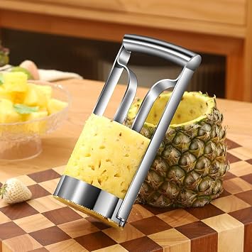 Pineapple Slicer Peeler Peeler Fruit Kitchen Cutter Stainless Steel Pineapple Core Handy Tool Corer Easy to Clean Practical Dishwasher Safe Durable Diameter 8cm