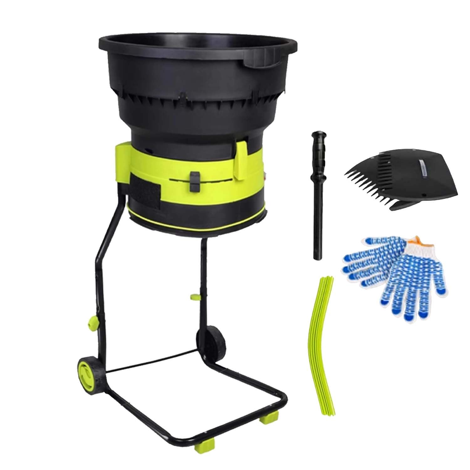 Biotrituradora Eléctrica Para Hojas 2500W Con Bolsa Recolectora, Trituradora Jardín 8000 RPM, Sis-tema Seguro Bladeless, Compostaje Rápido Y Protección(Powercordx20m)