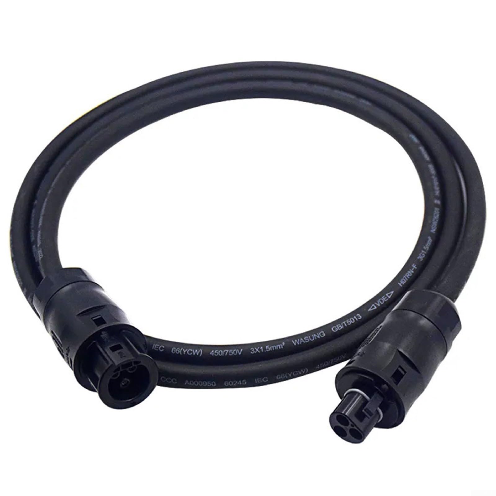 Cavo di prolunga con presa BC01 su H07RN-F 3 x 1,5 mm², cavo di collegamento in gomma, resistente alle intemperie, per micro-inverter e centrali elettriche da balcone (6 metri)