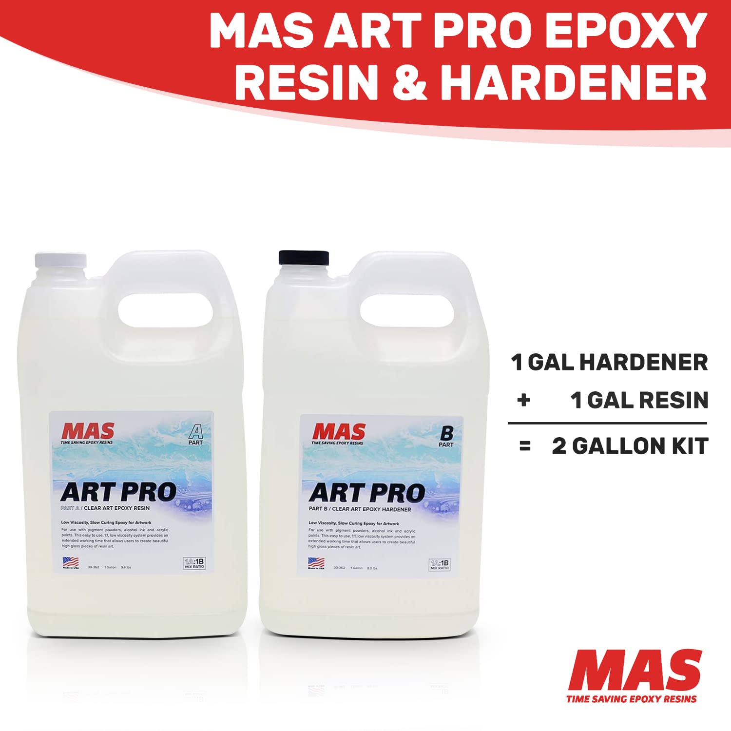 Buy MAS Art Pro Epoxy Resin & Hardener Two Part Art Resin Features UV