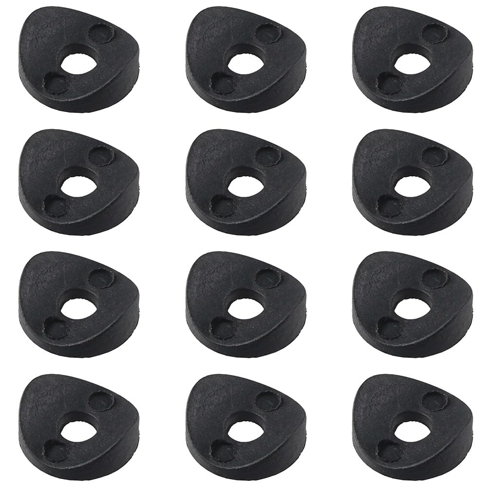 12Pcs 25mm x 8mm x 9mm Plastic Machine Round Spring Deck Washers Fastener Black Washers for Secure Fixing and Assembly Purposes