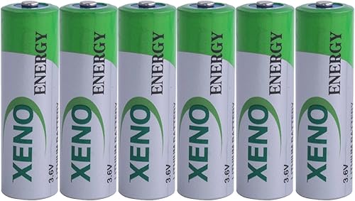 Paquete de 6 baterías Xeno XL-060f AA 2400mAh 3.6V de cloruro de tionilo de litio para sistemas de alarma, dispositivos de seguimiento