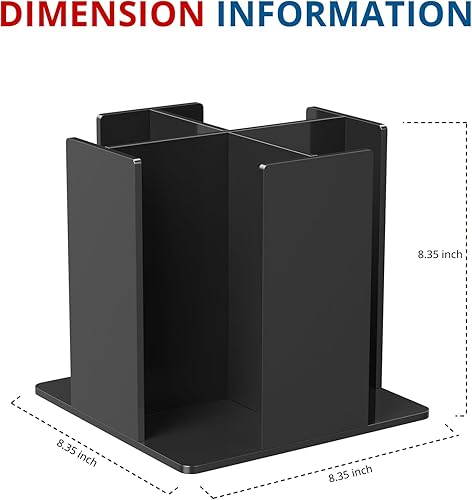Miniatura 5 de KOTEMON Soporte para tazas y tapas, 4 compartimentos, cuadrado  Dispensador de tazas de café para restaurante, bufé, estación de café, bar,