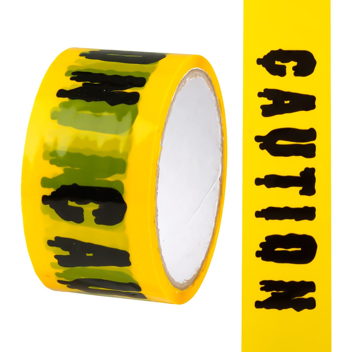 Lotsdonxia Black, Yellow Halloween Hazard Tape 25M, Black Self-Adhesive Residue-Free Decorative Tape For Spooky Party Decor, Haunted House Zombie Banner And Festive Events (Style A)