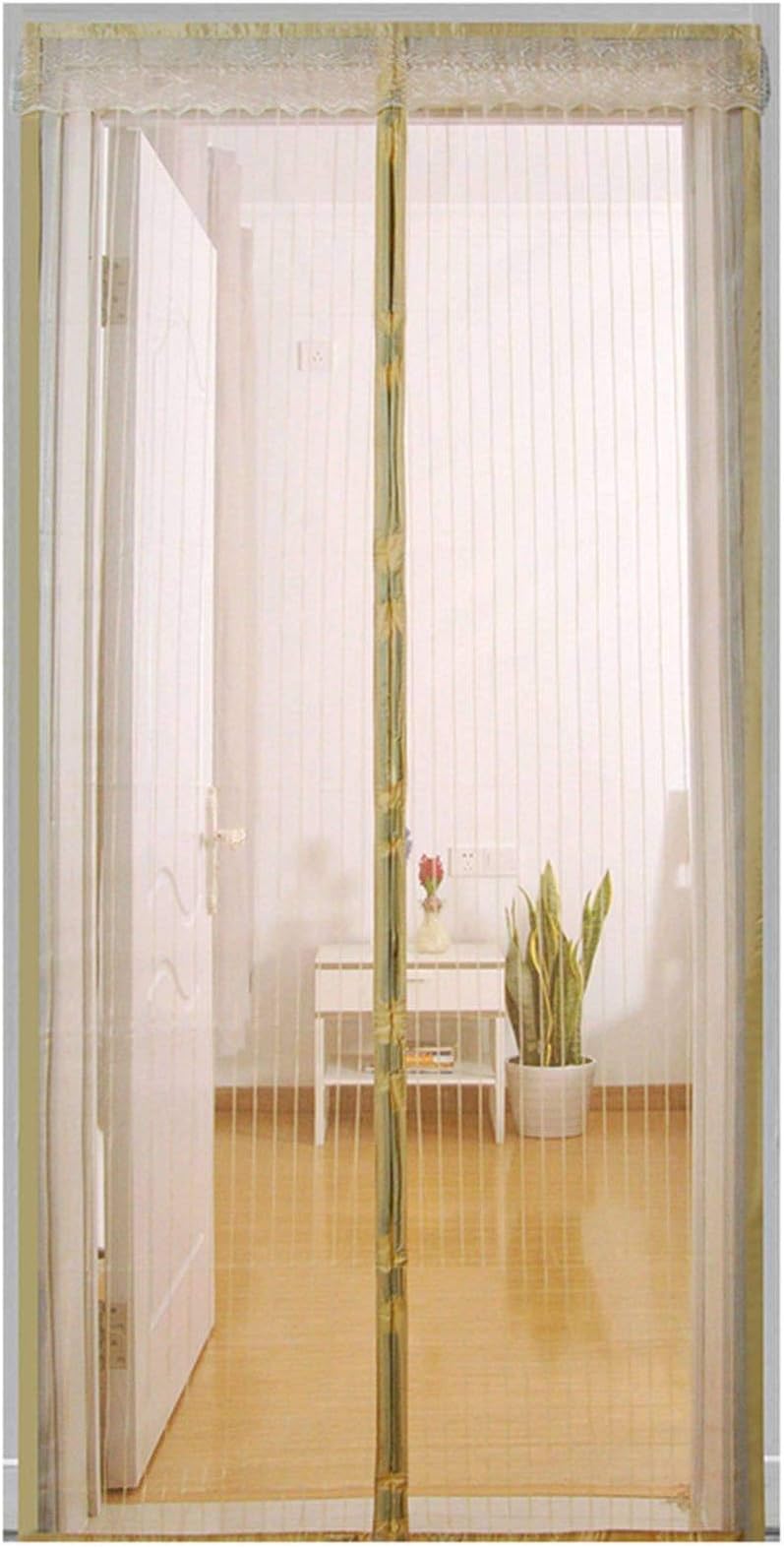 Magnetic Screen Door,Self-Closing Mosquito Door Net Durable Mesh Curtain Keeps Bugs Out Easy Installation Keep Draft Air Out Suitable for Terrace Kitchen Bedroom-100x230cm(39x91inch)-C