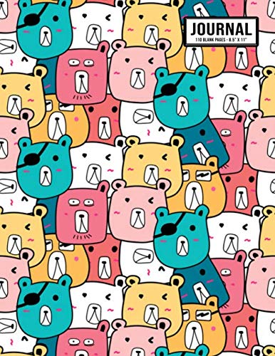 Bear Unlined Journal: Bear Unlined Large Journal / Notebook / Sketchpad | 110 Pages | 8.5 X 11