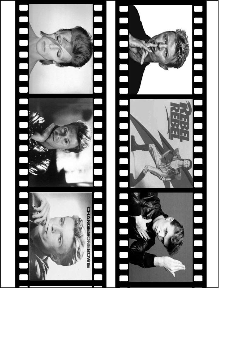 David Bowie Film Roll A4 Icing Sheet Edible Cake Topper/Cake Border F