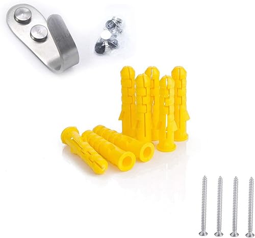 Miniatura 4 de Ganchos de pared resistentes, paquete de 8 ganchos individuales de acero inoxidable cepillado, ganchos pequeños en J para colgar ropa, chaquetas,