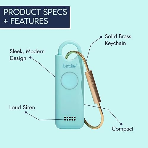 Miniatura 7 de She's Birdie - Birdie+ Alarma de seguridad personal inteligente para mujeres por mujeres-sirena fuerte, llavero, representante en vivo 247, alertas