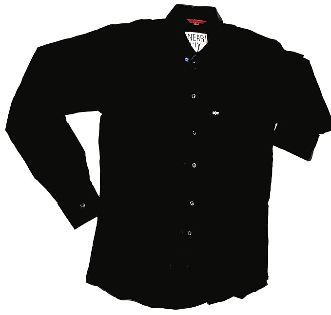 Buy Branded Slimfit Casual Plain Black Cotton Shirt for Men at Amazon.in