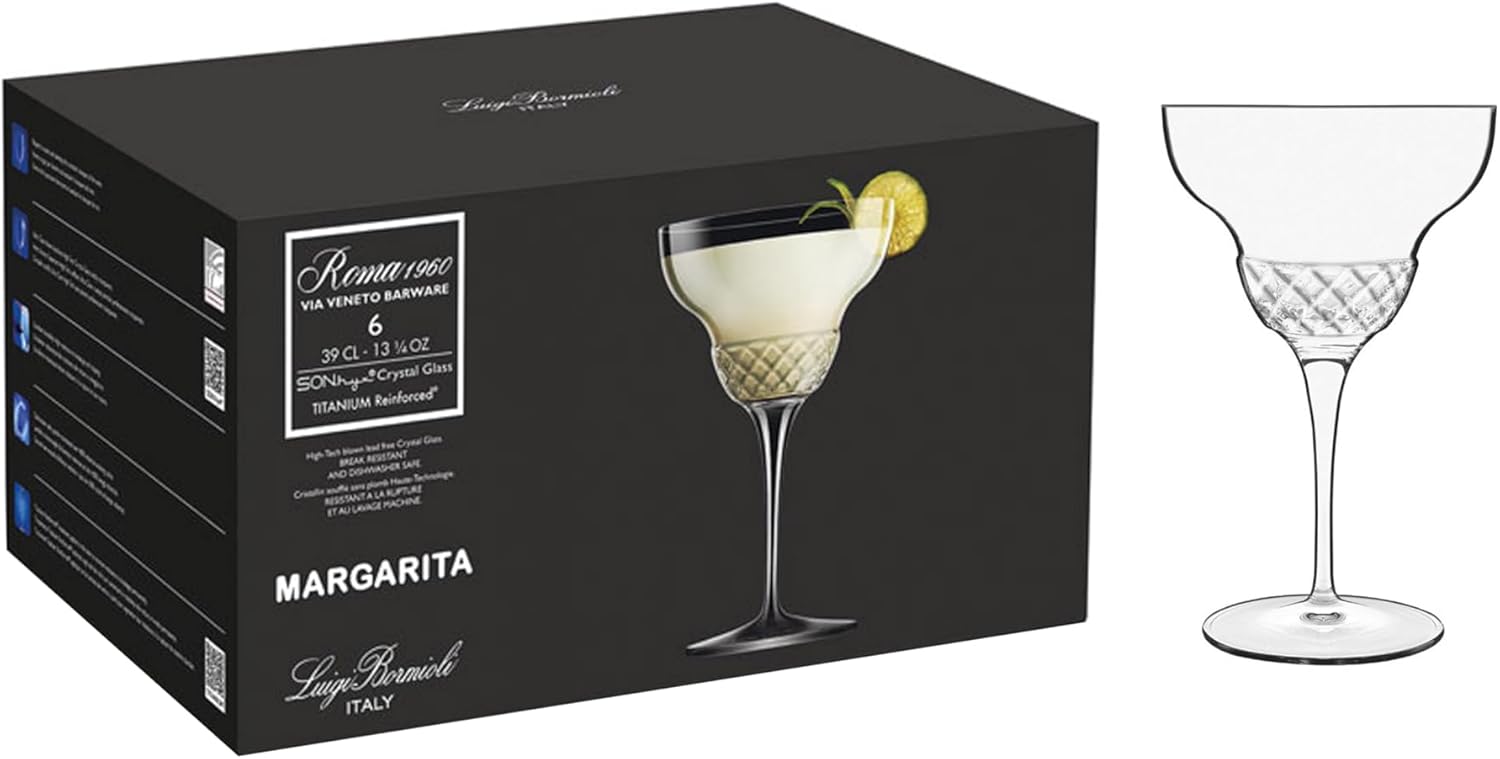 Luigi Bormioli Roma 13.25 Margartia, Set of 4 Margarita Stem, Clear