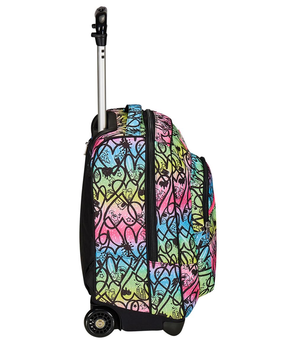 Seven Trolley Fisso, JumpLove, Rosa, 2 in 1, Doppio Uso, Trolley e Zaino, Scuola e Viaggio + Seven Diario 12 Mesi, Nero, Ragazza