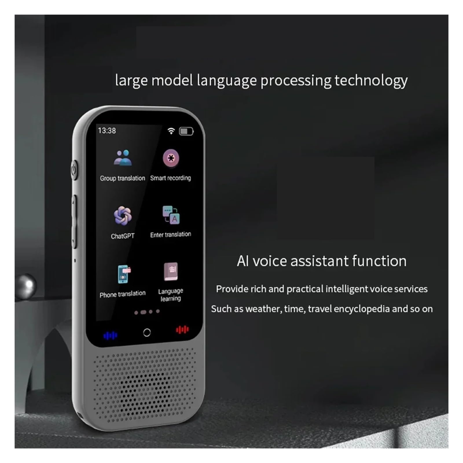 Appareil de traduction de langue portable et traduction vocale de 138 langues, 16 traductions hors ligne, interprétation simultanée
