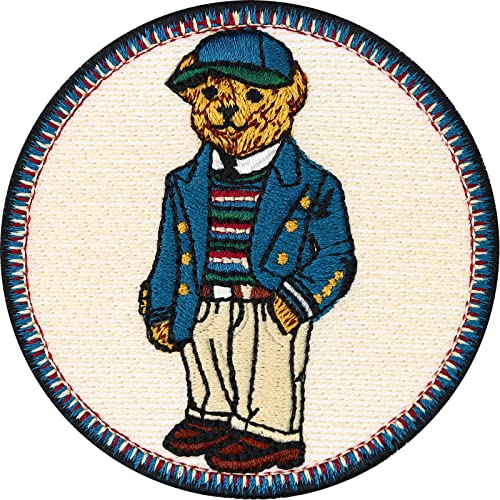 Parches ropa termoadhesivos 'Osito de Peluche' Parche de osito de peluche lindo para planchar - Pegatina para jeans de niños - Regalo de inicio de clases para mochila escolar 75x75 mm