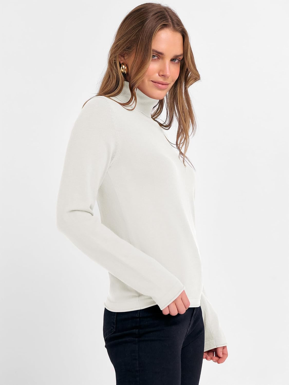 ANRABESS Womens Turtleneck Long Sleeve Sweater Tops Casual Soft Knit Fit Lightweight Basic Pullover 2025 Fall Work Outfits - Image 5