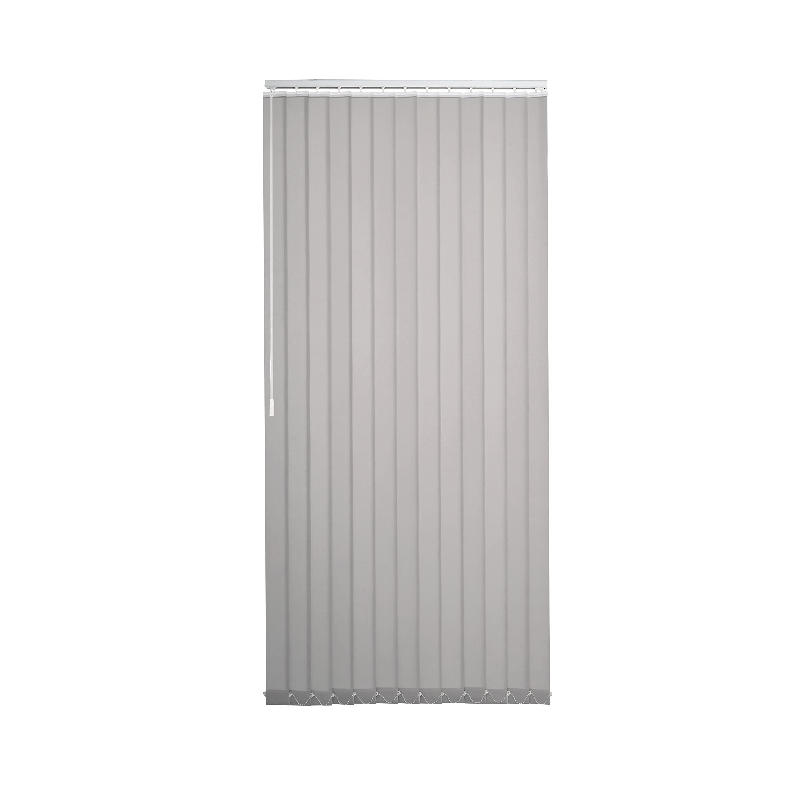 Ventanara® Lamellenvorhang durchgehende Schiene Komplettset Vertikaljalousie 89mm inkl. Montagematerial (Grau (tageslicht), 200 x 180 cm)