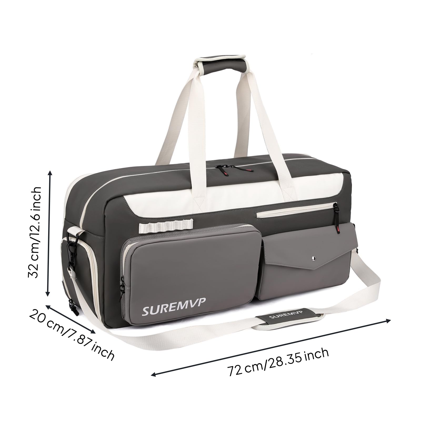 Borsa Porta Racchette Borsa Tennis Borsa Sportiva Custodia Attrezzatura Borsone Palestra con Scomparto Scarpe E Rivestimento Isolante in Fibra di