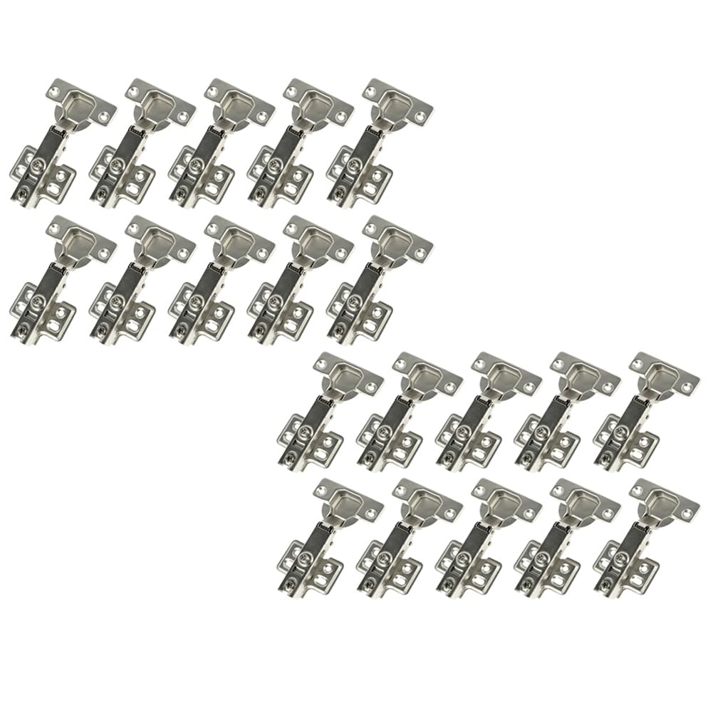 Littimoon 20Pcs 20Pcs Hinges Hydraulic Cabinet Door Hinge Damper Buffer Soft Quiet Closing for All Kitchen Cupboard Furniture