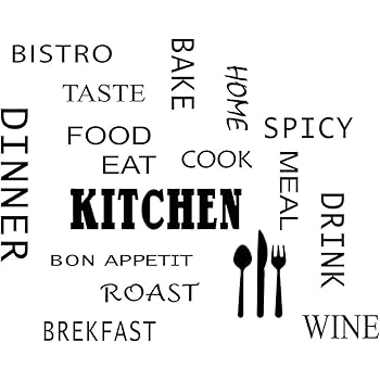 Frasi Di Frasi Cucina Cibo Mangia Adesivi Nero Frasi Frasi Pareti In Camera Da Letto Dormitorio E Soggiorno Smontabile Decorazione Parete Artistica 60 35cm Amazon It Casa E Cucina