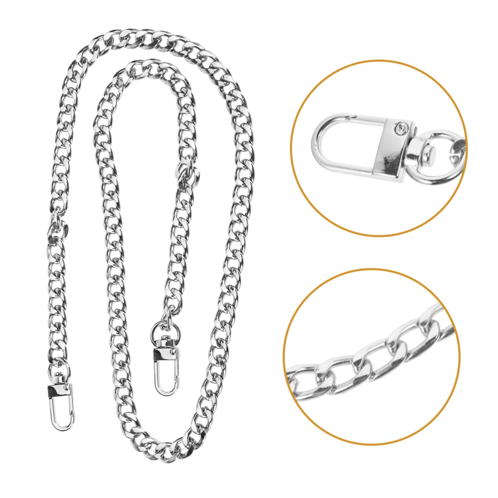 8 Piezas Cadena para Bolso Repuesto Correa de Cadena Ajustable para Bolso de Mano Bandolera y Cruzada Accesorios Metálicos Duraderos para DIY y Sustitución