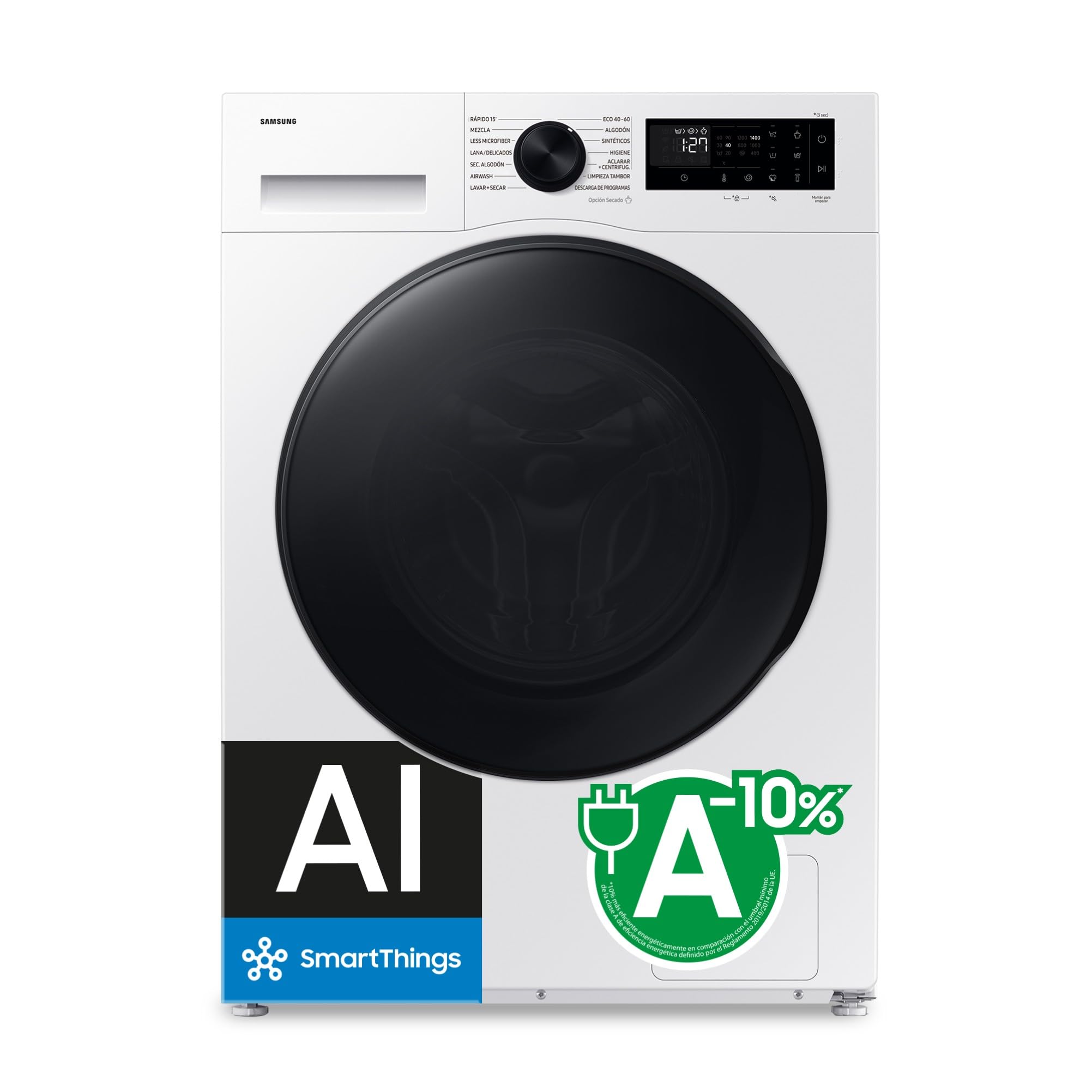 Samsung Lavasecadora AI 11kg/6kg AI EcoBubbleâ„¢ Clase D/A Blanca WD11DG5B15BEEC