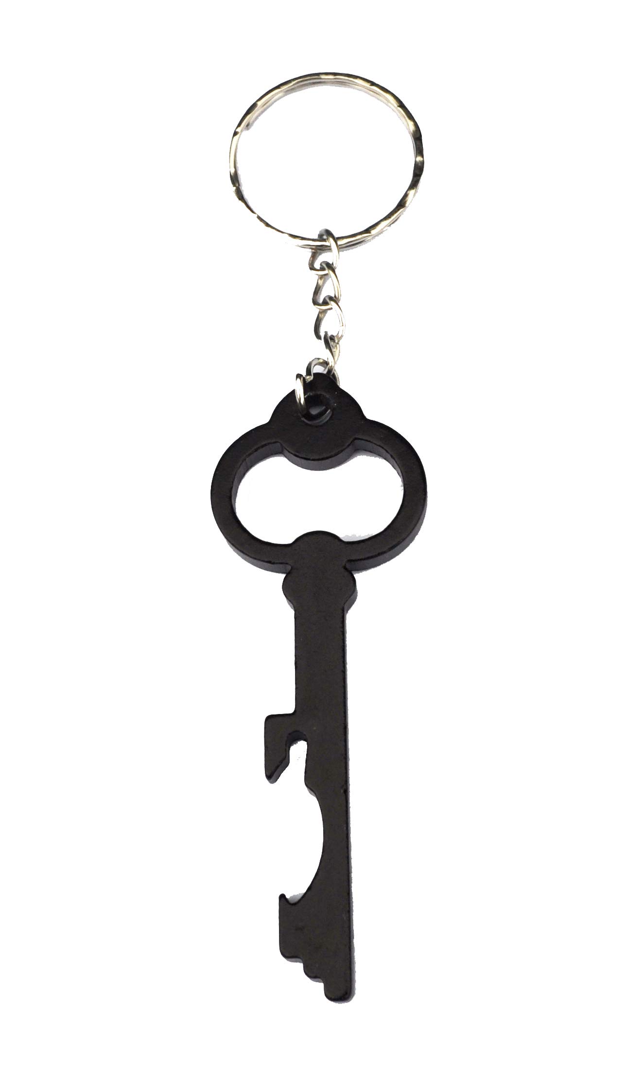 Komonee Key to The Door Black Keyring Bottle Opener Key Chain Metal Key Ring Novelty Keychain