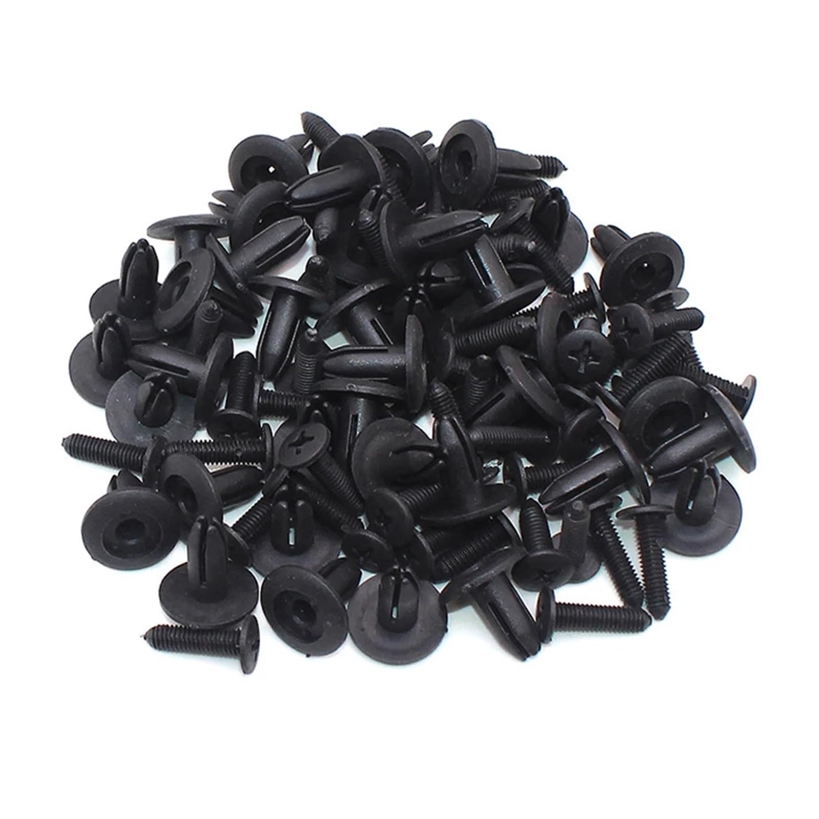 KXFVYNE 10/20/50Pcs 8mm Hole Plastic Rivets Fastener Screw Car Bumper Fenders Push Pin Clip Fasteners Auto Accessories(50Pcs)