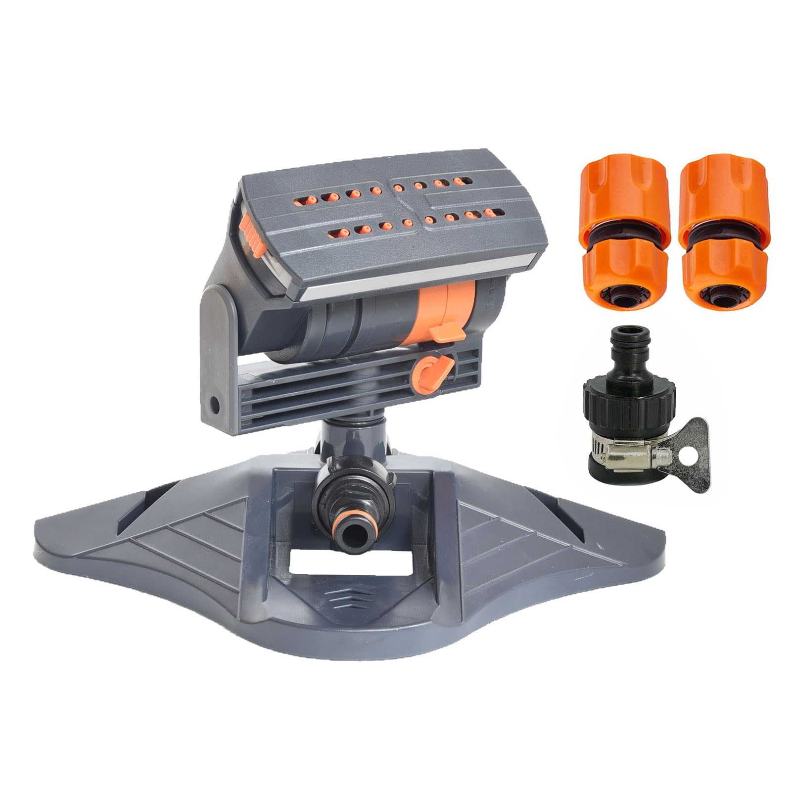 Irrigatore da giardino oscillante, 16 ugelli irrigatore per prato con gamma di spruzzo regolabile, sistema di irrigazione da giardino per piante, raffreddamento all'aperto per bambini, facile