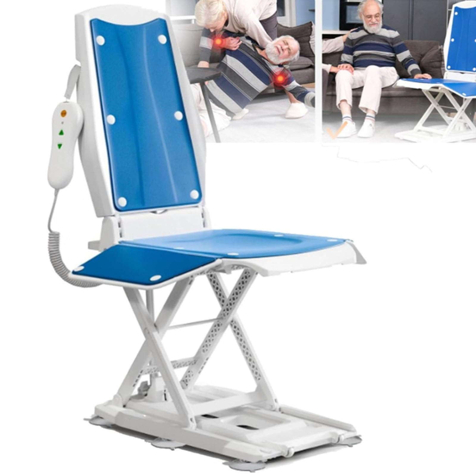 Sollevatore Elettrico Per Anziani | Assistenza Elettrica Per Stare In Piedi Dal Pavimento | Capacità 136,1 Kg | Altezza Regolabile | Design Portatile