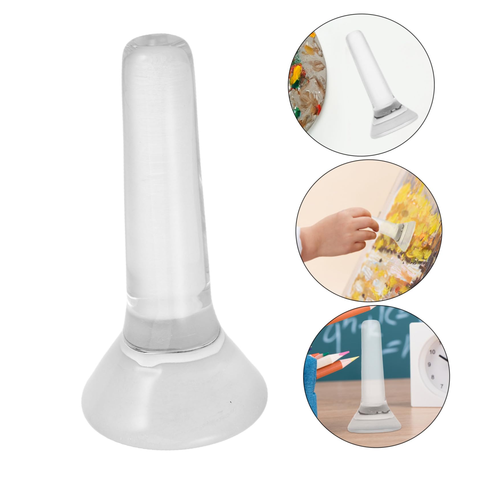 Hemobllo Pestello in Vetro per Pigmenti Fondo Piatto, Strumento di Macinazione di Precisione in Vetro Borosilicato ad Alta Durezza per Materiali da Laboratorio e Pittura