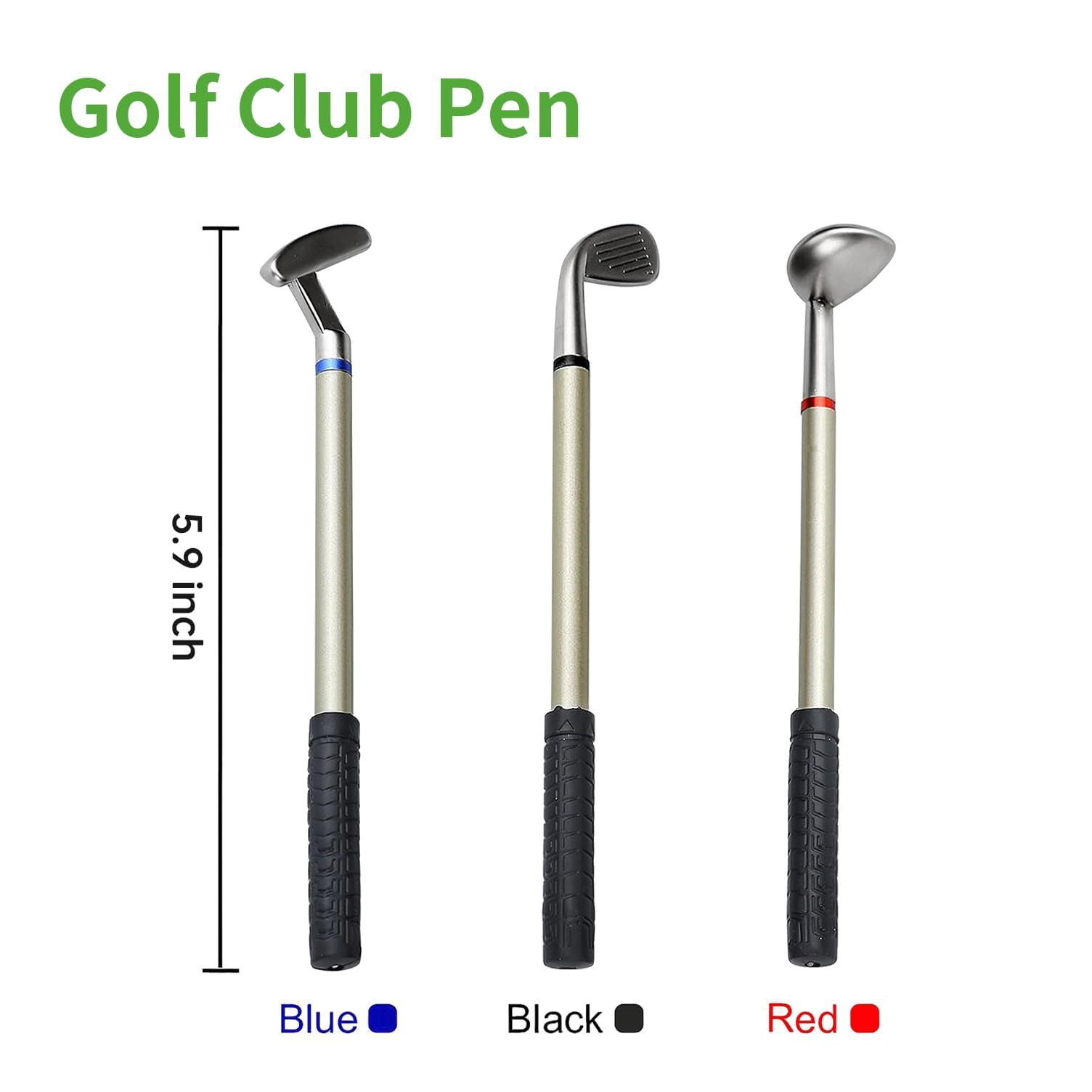 Porta Penne da Golf 3 Pezzi - Set Desk Decor - Regali Souvenir Uomini - Blu Bianco