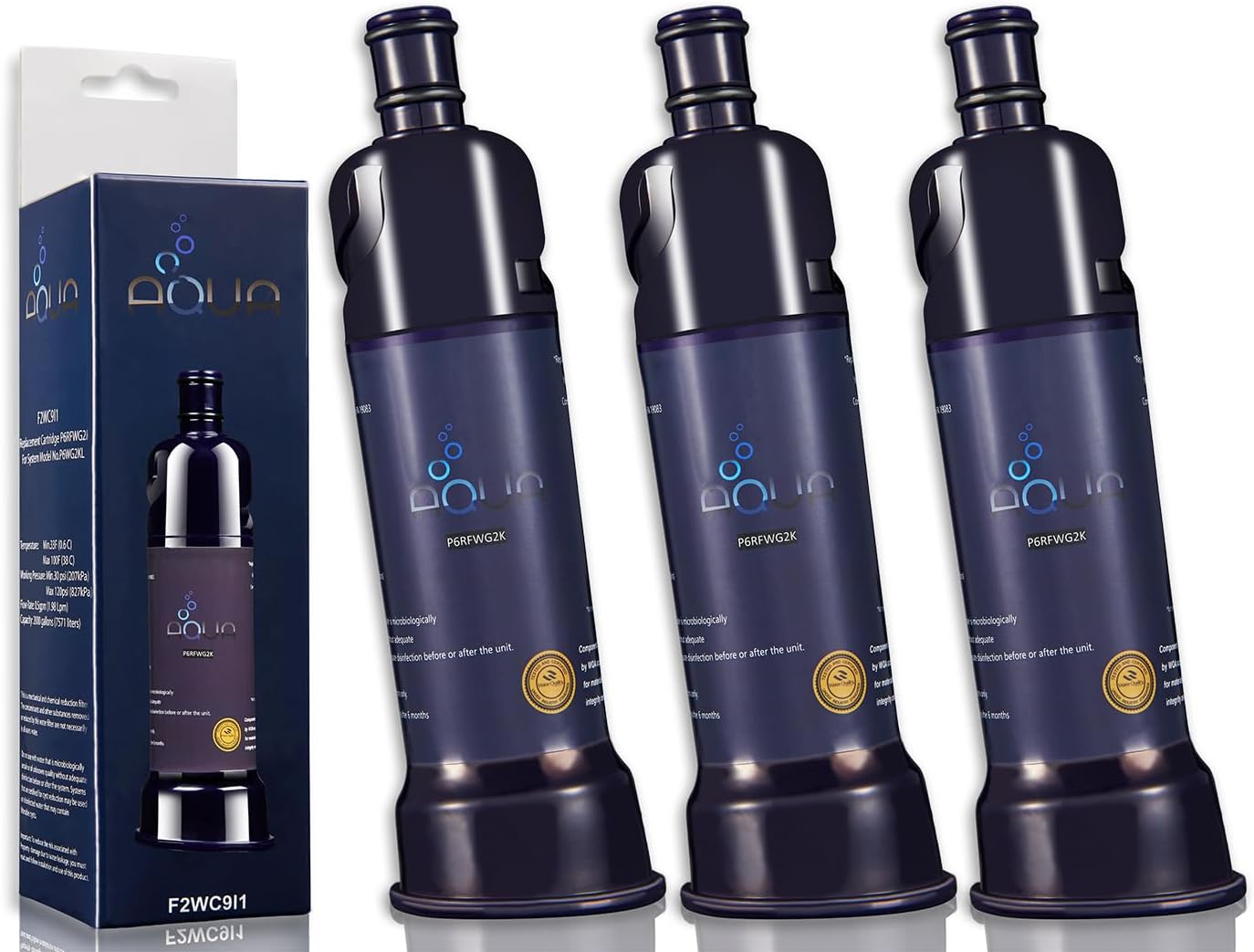 ICE 2 F2ＷС9I1 Water Filter Ice Maker Compatible for Ｗ-10565350 Ｗ-10480323 Refrigerator Water filter Replacement Models(3Pack)