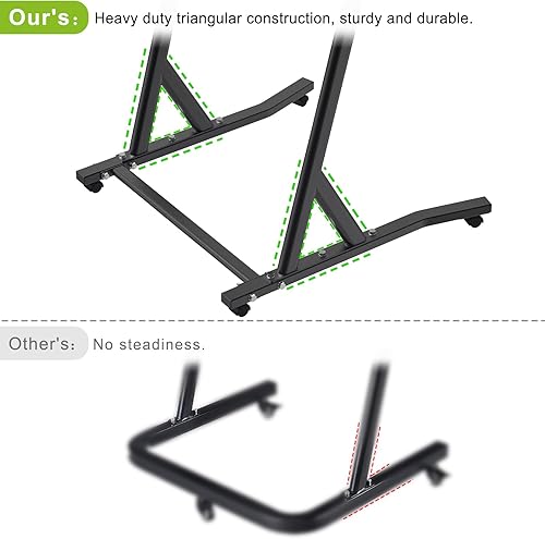 Miniatura 5 de SELEWARE Escritorio de entrenamiento de bicicleta, escritorio de ciclismo, estación de trabajo portátil, escritorio de pie con construcción