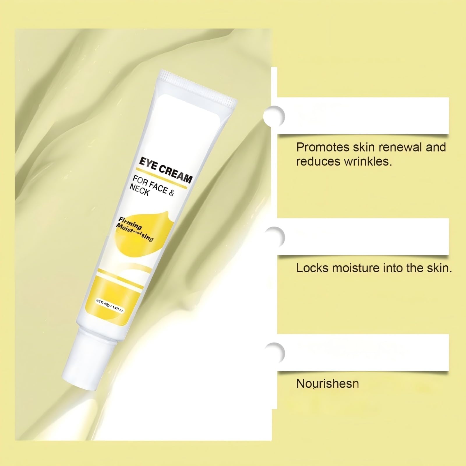 Crema para los ojos con retinol, para la cara y el cuello, reduce las ojeras, cuidado rápido de la piel, mujeres y hombres, adecuado para todos los tipos de piel, uso diurno por la noche. (5pcs)