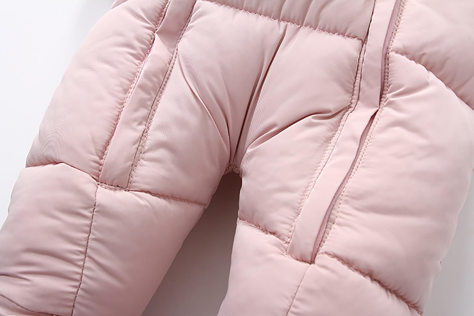 Verve Jelly Baby Schneeanzug Winter Strampler mit Kapuze Jungen Mädchen Dick Jumpsuit Zipper Bodysuit Footted Down Skisuit Warm Outfits mit Handschuhen