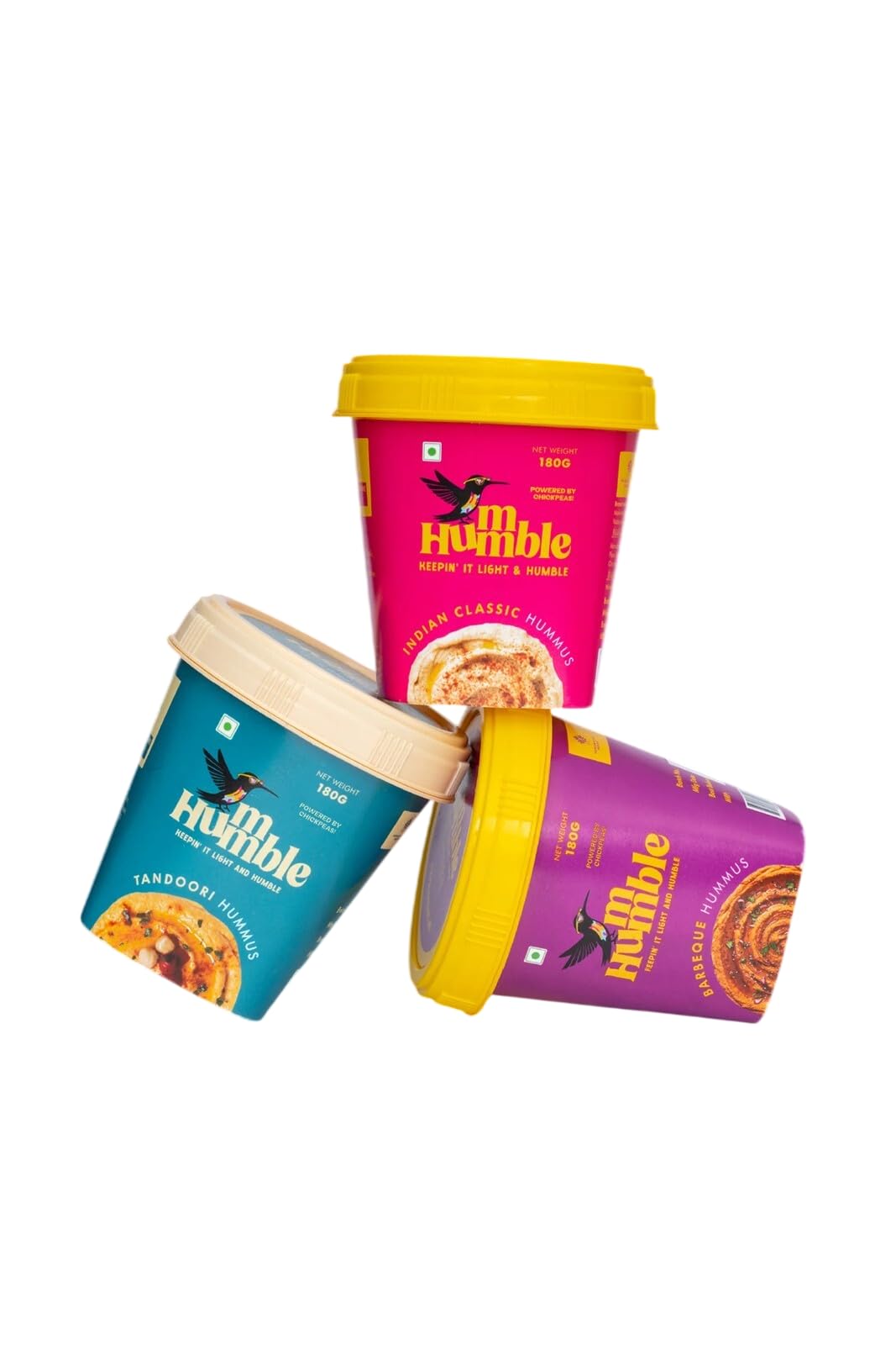 Hummble Desi Cravings Pack Hummus Combo | 3 x 180g Tubs | Indian Inspired Hummus Selection | Creamy Chickpea Dips & Spreads | Ready to Eat Snack Assortment | Vegetarian-image-32