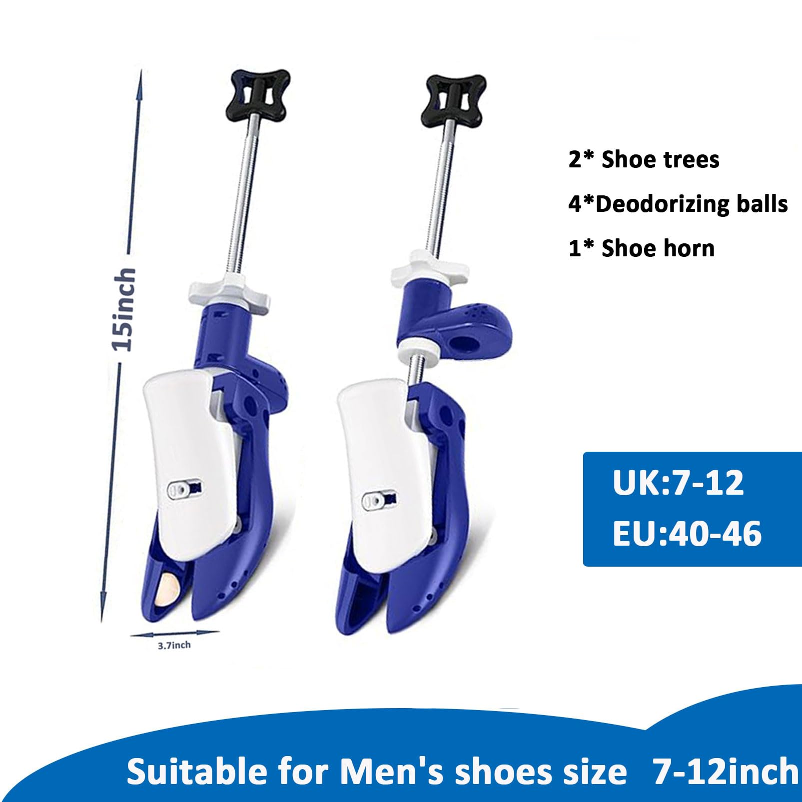 Par de ensanchadores de zapatos para mujeres y hombres, expansor de zapatos ajustable en 4 direcciones de longitud, ancho y altura para pies gruesos y anchos