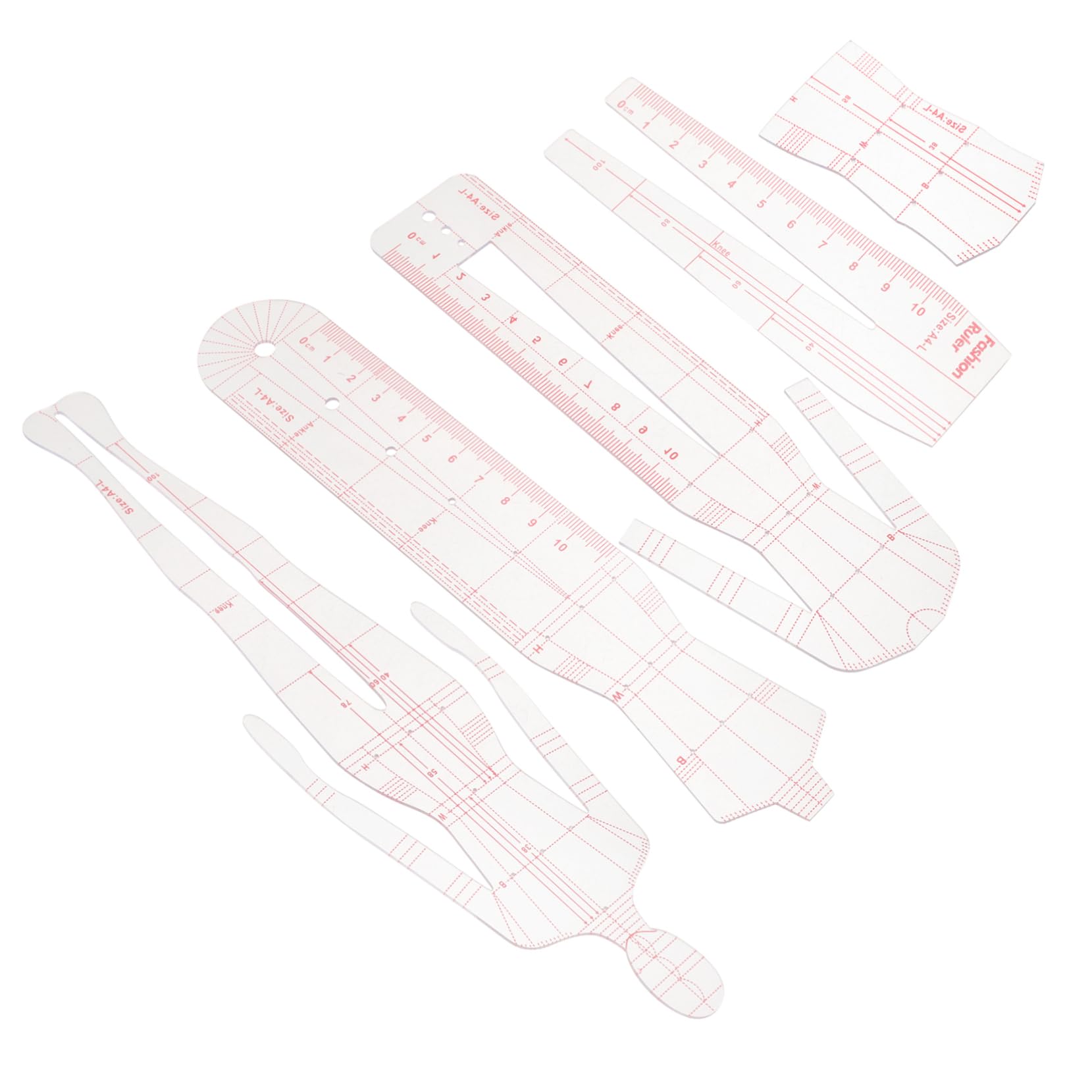 HOMSFOU 3 Set Acrilici Per Cucito E Patchwork Trasparenti Per Quilting E Taglio Tessuti Strumenti Pratici Per Fai Da Te 5 Pezzi*3