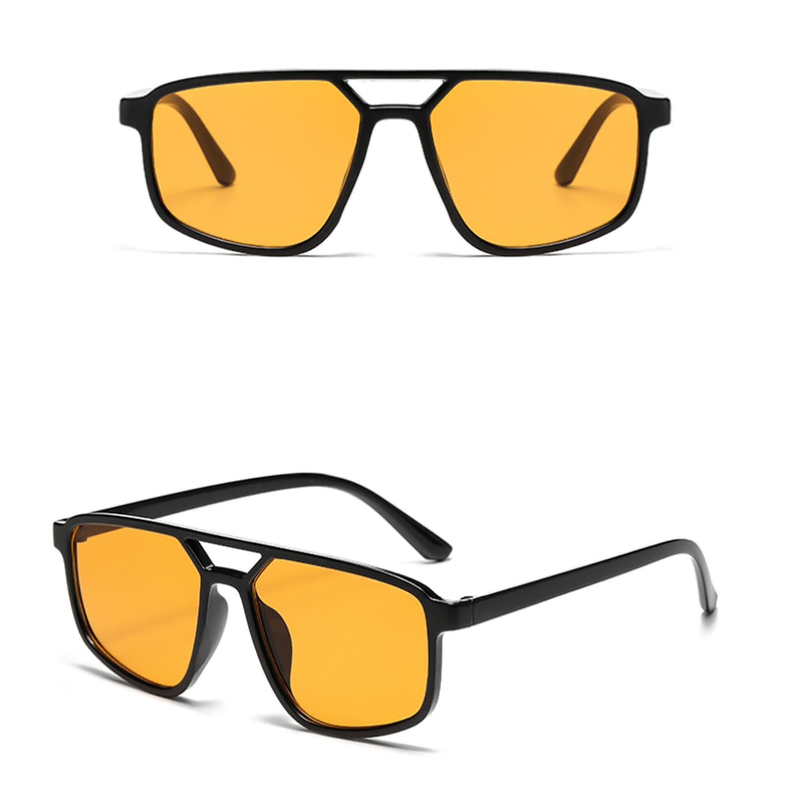 Gafas de sol con protección Uv400 | Marco pequeño doble puente | Mujeres y hombres para deportes al aire libre y conducción