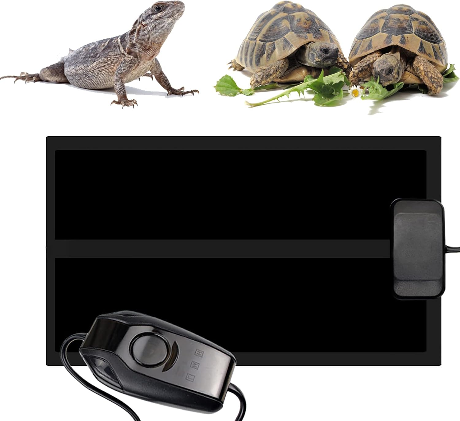 Reptile Heating Mat, IPX5 Waterproof Terrarium Warmer Heating Mat with 3Speed