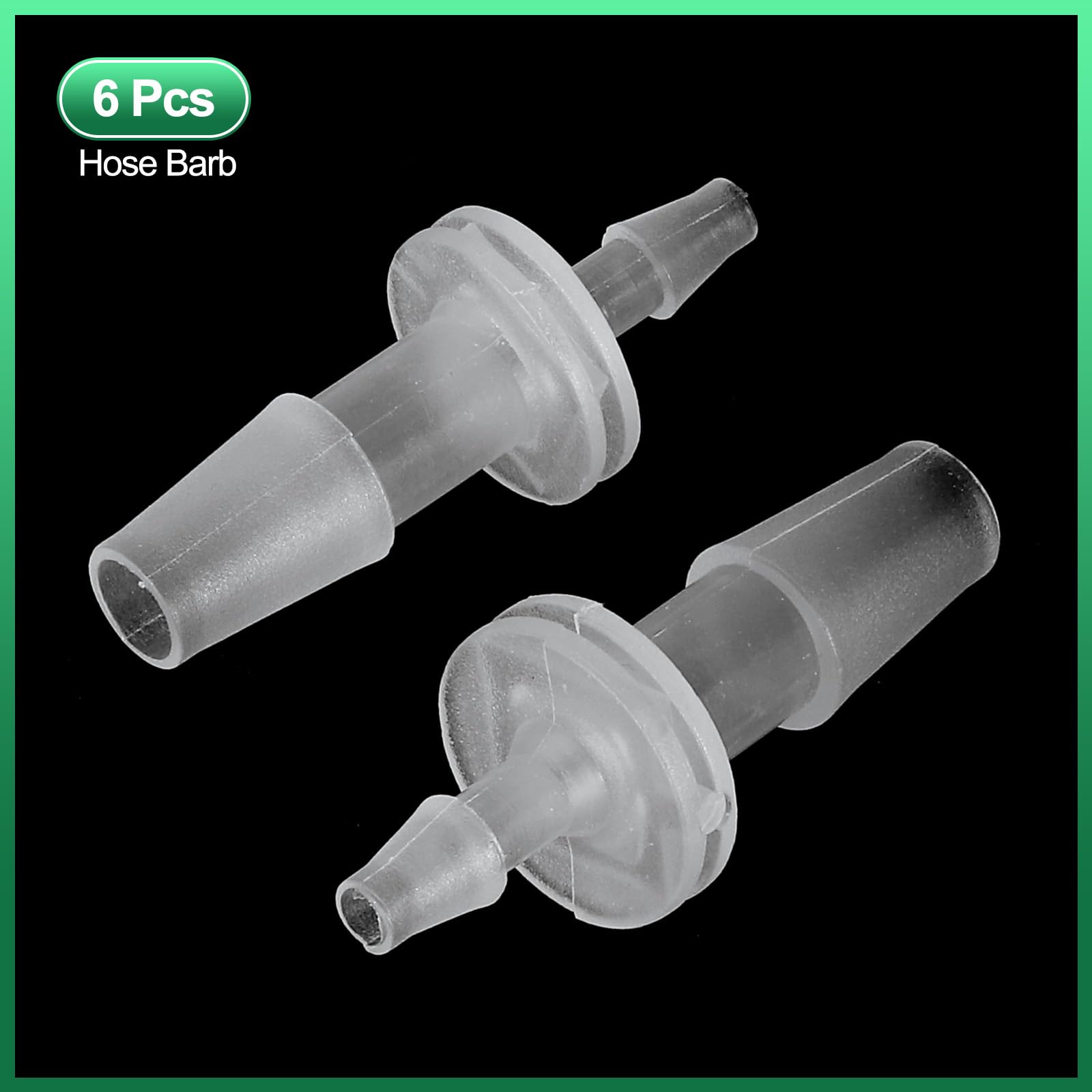 PATIKIL Riduttore a Barbetta per Tubo, 6 Pz 1/4" a 1/8" Connettori Tubi Id Giunti Plastica Raccordo Tubi Splicer Mender Adattatore Unione per Aria Acqua Carburante Gas Acquario, Bianco