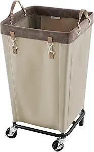 StorageWorks 160L Laundry Basket with Wheels