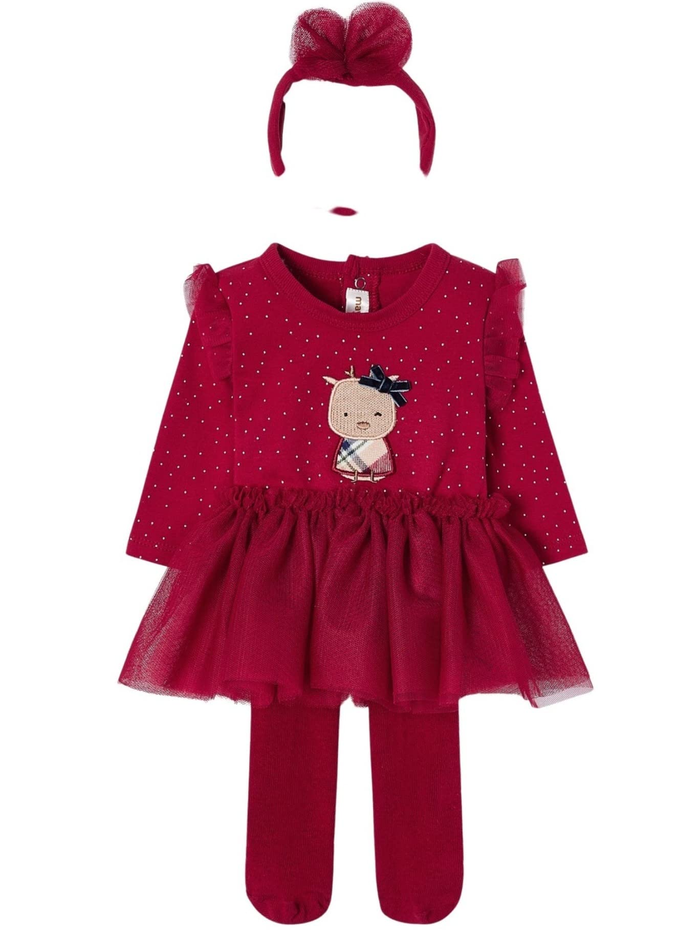 Mayoral Set Rock Tutu und Haarreif für Baby - Mädchen Mistel