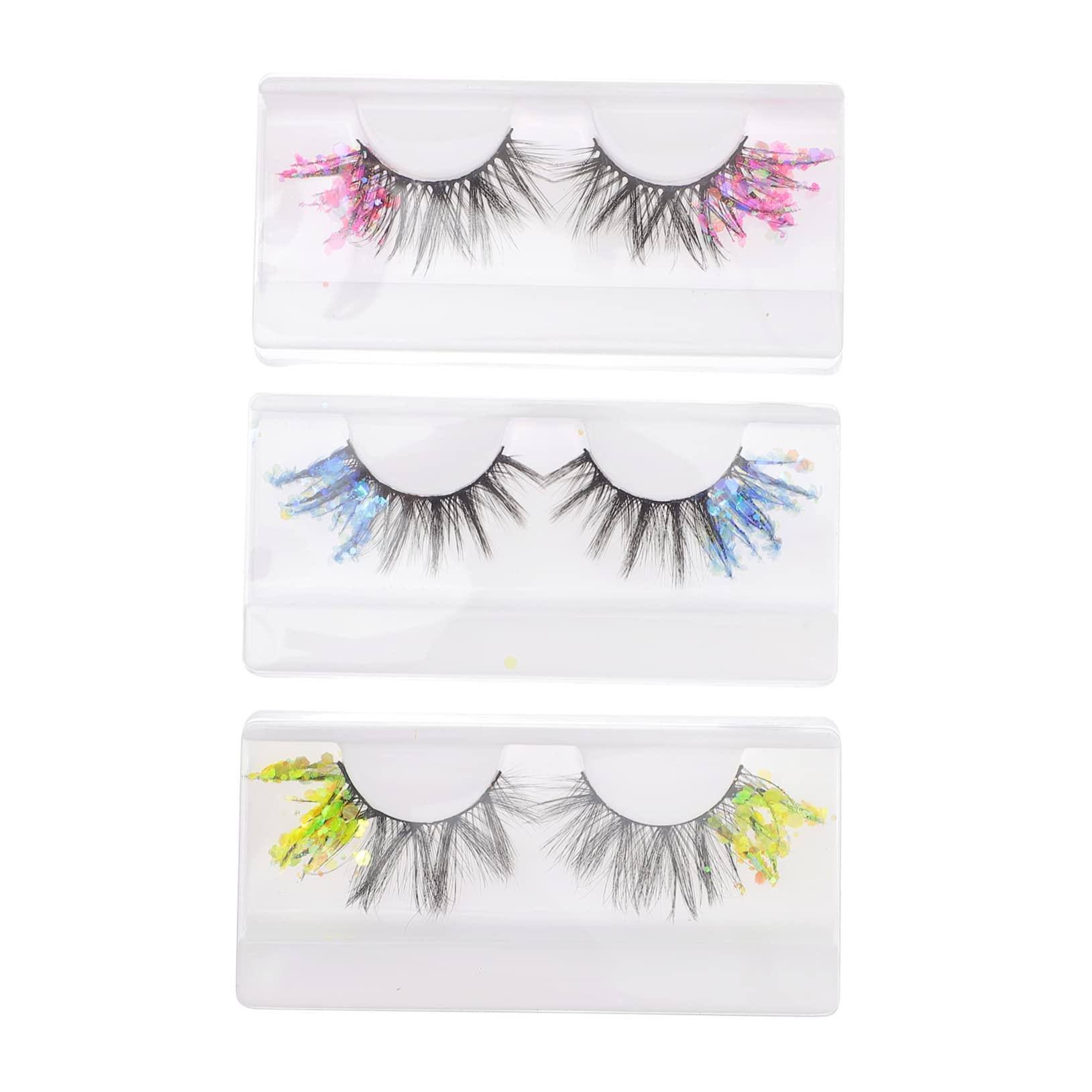 15pary Długich Wytwornych Rzęs z Brokatem Glitter Eyelashes Dla Kobiet i Dziewcząt Do Makijażu Cosplayowego i Codziennego Użytku
