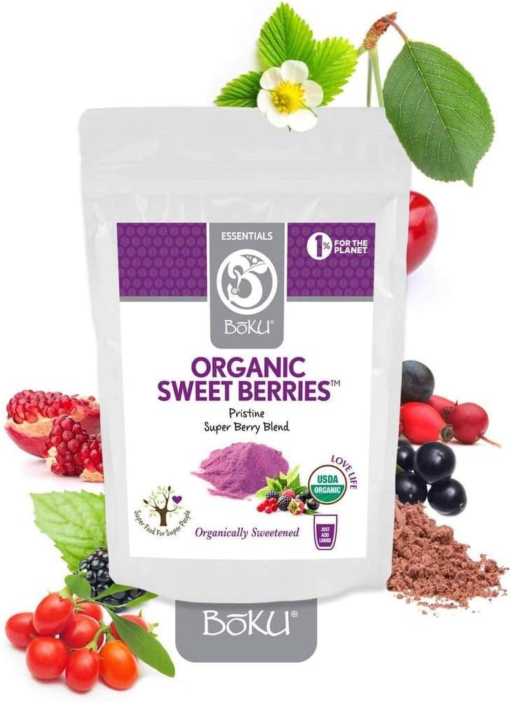 BōKU Organic Sweet Berries - 10 Organic Superfood Berry Powder Blend - 7.9 oz.