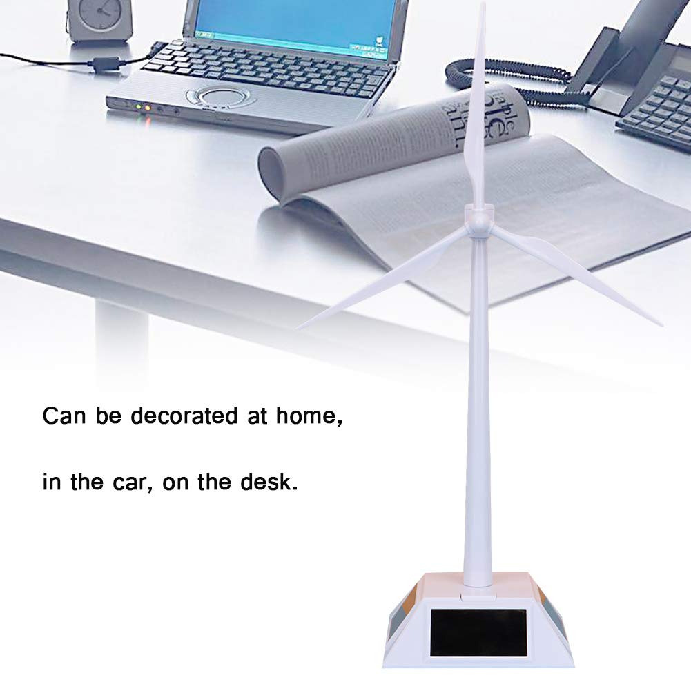 Modelo de Molino de Viento Solar de Ciencia, Modelo de Edificio de Energía Solar Delicado Juguete Turbina Eólica Juguete Educativo Temprano para Niños, Plástico, con Soporte de Pantalla y Placa