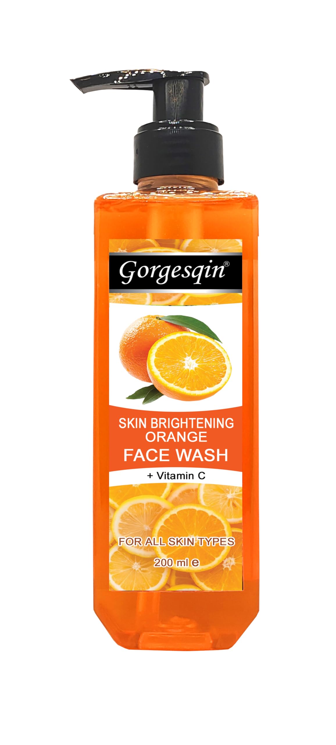 GORGESQIN Skin Brightening Orange Face Wash, 200 ML