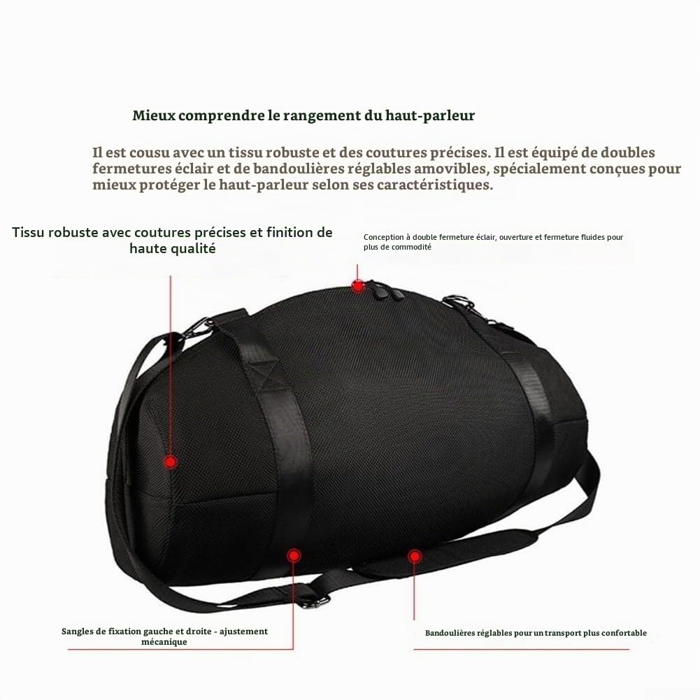 Étui de transport pour haut-parleur portable JBL-BOOMBOX 3 - Sac de rangement avec accessoires - Utilisation en extérieur