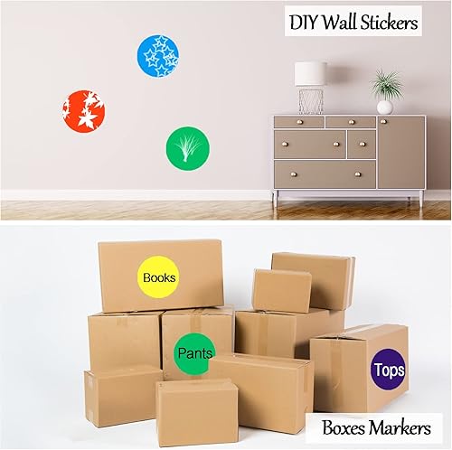 Miniatura 5 de Tupalizy 40 calcomanías circulares de puntos de colores para el aula, gimnasio, deportes, ejercicio, clase de baile, fútbol, entrenamiento de